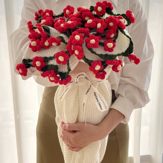 NOMENA - Plaid bouquet de fleur Marguerites rouges