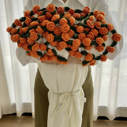 NOMENA - Plaid bouquet de fleur orange